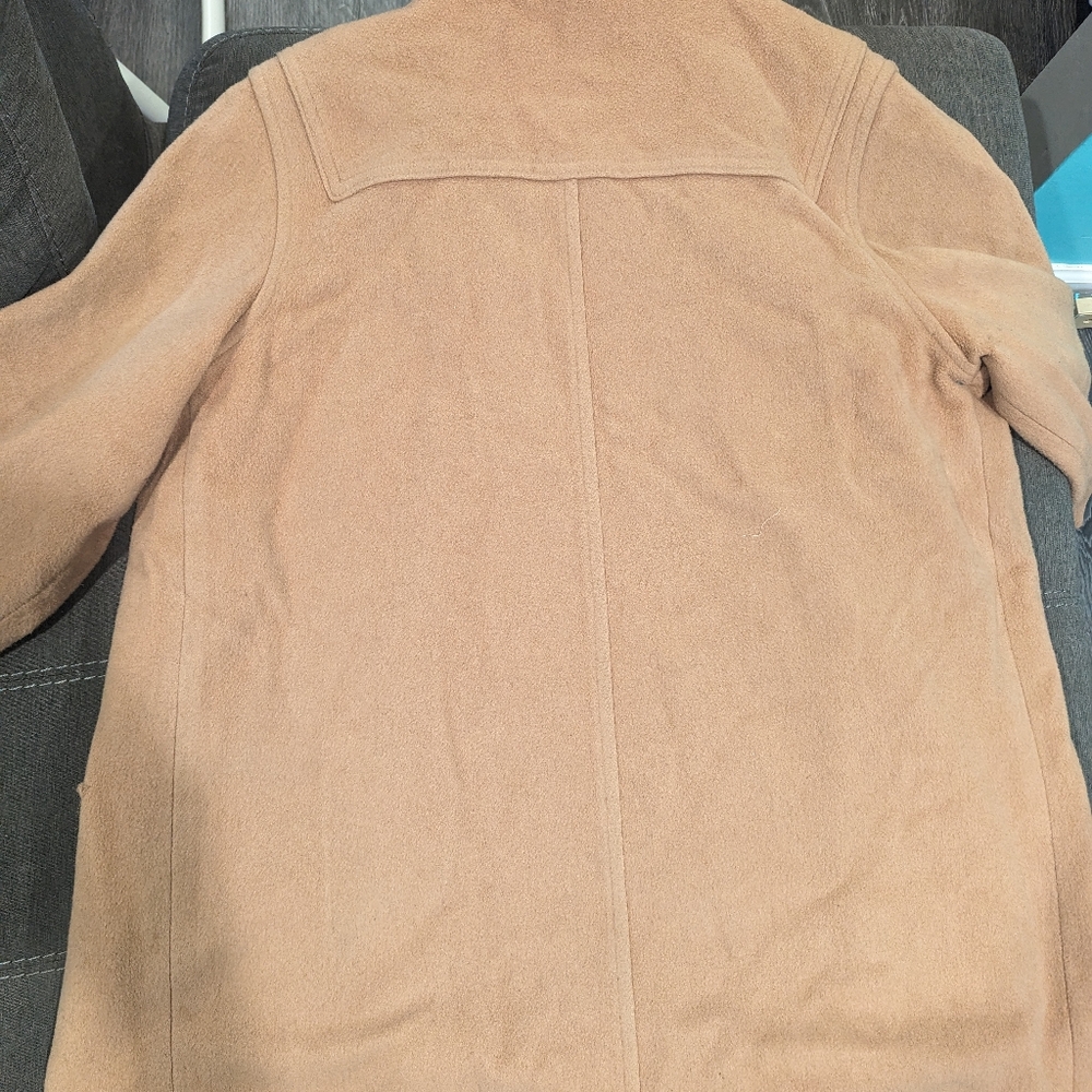 L.L. Bean Cream Pea Coat Classic Design - Picture 6 of 8